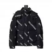 gucci doudoune luxury fashion fille gucci and balenciaga hooded down jacket gg jacquard noir